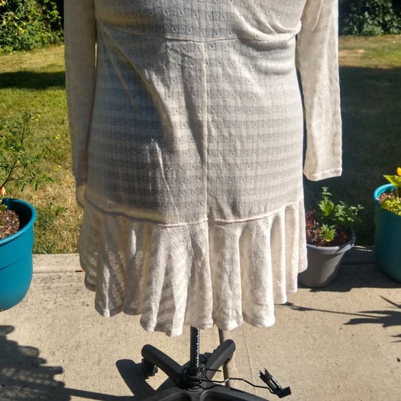 NWT Maurices Plus Size 0X Boho Pullover High-Low Ivory/Cream Linen Tunic/Blouse - Picture 4 of 8